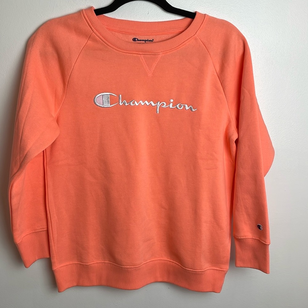 NWT Girls Champion Sweatshirt Very Soft Size XL Color Peach